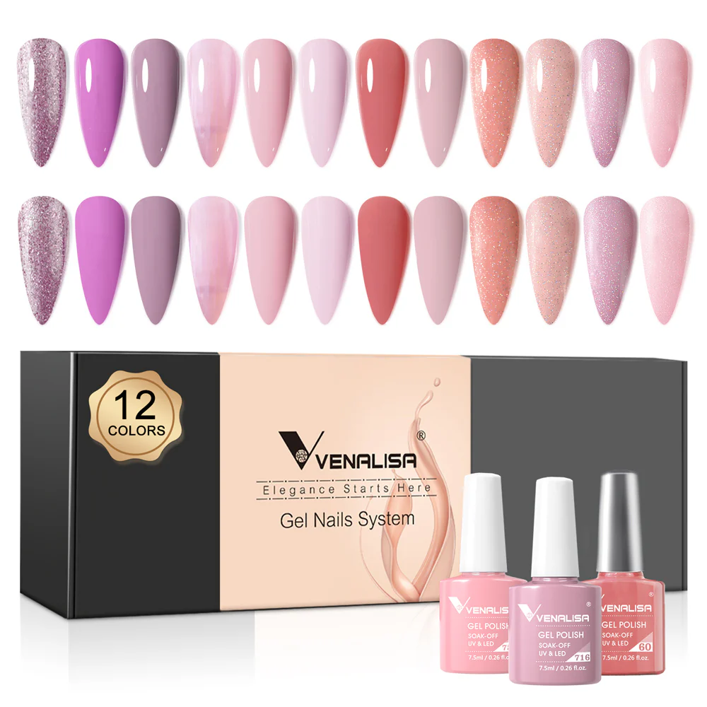 Peach Rose- Gel Polish 12 Colors Set TPO Free Hema Free - Image 7