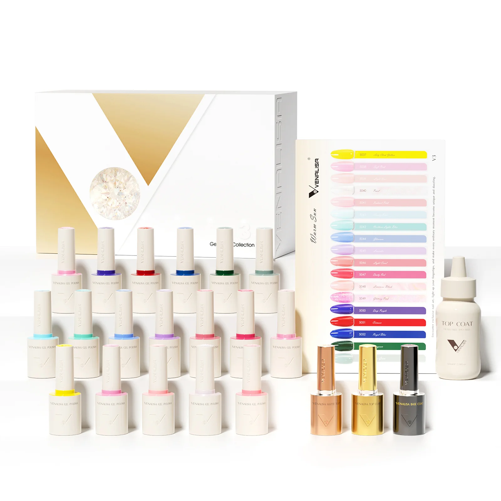 V3 Gel Polish Set 22 Pcs With Color Card TPO Free Hema Free